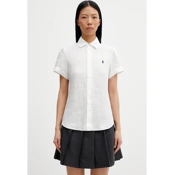 Dámská košile Lněná košile Polo Ralph Lauren 17/1 PD LINEN, XS, bílá, 00X