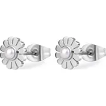 S'Agapõ Ocelové náušnice Kytičky s perlami Message SSG34 + 2 měsíce na vrácení zboží