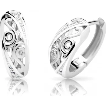 Náušnice Cutie Diamonds Půvabné kruhové náušnice z bílého zlata s brilianty DZ6462-2134-80-00-X-2 + 2 měsíce na vrácení zboží