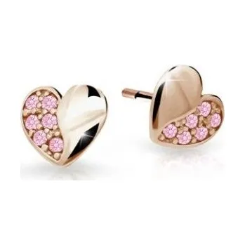 Náušnice Cutie Jewellery Dětské náušnice z růžového zlata C2160-30-X-4 růžová + 2 měsíce na vrácení zboží