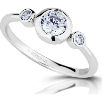 Módní doplněk Modesi Módní stříbrný prsten se zirkony M02411 54 mm + 2 měsíce na vrácení zboží