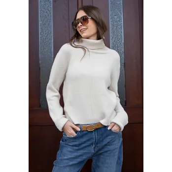 Dámský svetr Rino & Pelle Rino&Pelle svetr s rolákovým límcem Noor krémový Velikost: XS