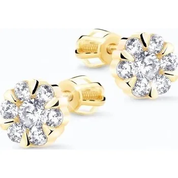 Náušnice Cutie Diamonds Nádherné náušnice ze žlutého zlata s diamanty DZ8039-30-00-X-1 + 2 měsíce na vrácení zboží