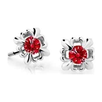 Náušnice Cutie Jewellery Roztomilé dětské náušnice z bílého zlata C2212-30-X-2 červená + 2 měsíce na vrácení zboží