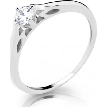 Prsten Cutie Jewellery Něžný zásnubní prsten z bílého zlata Z6887-2411-10-X-2 49 mm + 2 měsíce na vrácení zboží