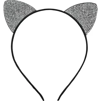 Karnevalový doplněk Guirca Čelenka myš stříbrná