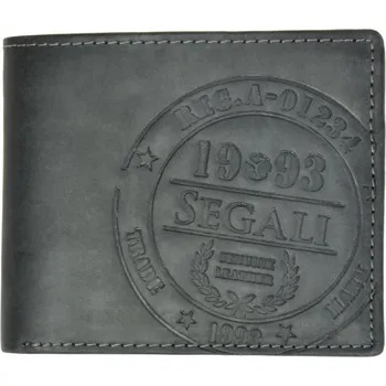 Peněženka SEGALI Pánská kožená peněženka 614827 A black + 2 měsíce na vrácení zboží