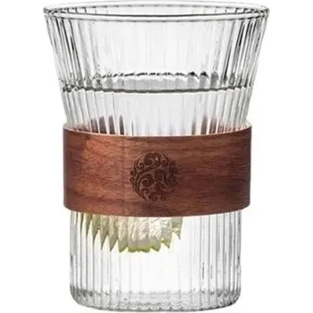 Japonský skleněný hrnek 350 ml Elegantní čajový a kávový hrnek minimalistický design pro každodenní stolování