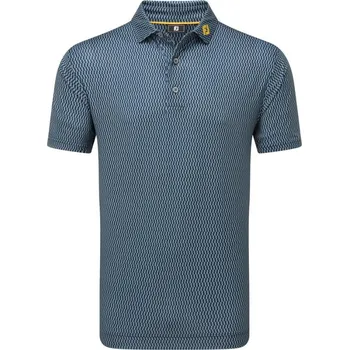 FootJoy Wiggle Print Lisle pánské polo, modro/šedo/bílé pánské, XL