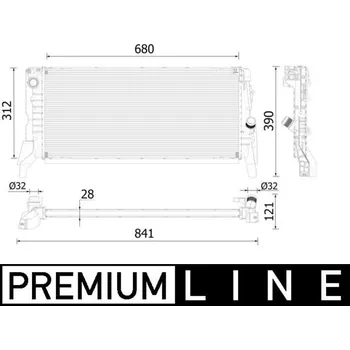 Chladič motoru Chladič vody pro motor MAHLE ORIGINAL CR 2309 000P