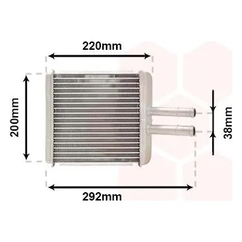 Výměník tepla, vnitřní vytápění VAN WEZEL 81006027