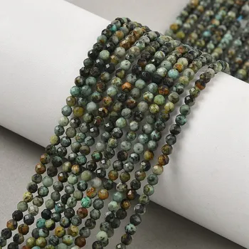 Dětské navlékací korálky Jaspis africký fasetovaný 3 mm (návlek 38 cm)