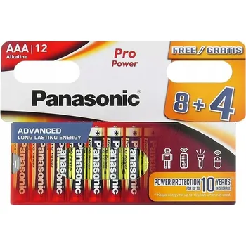 Článková baterie Alkalická baterie Panasonic AAA (R3) 12 ks