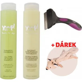 Kosmetika pro psa ostatní Balíček DOMÁCÍ PÉČE - PRO KRÁTKOU SRST S HRABLEM