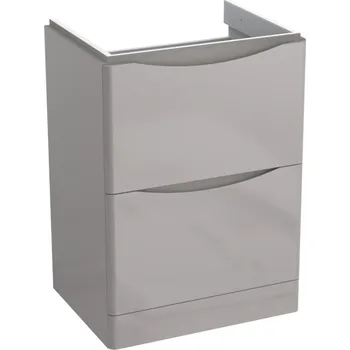 Koupelnový nábytek AUSTIN skříňka pod umyvadlo stojící 60 cm šedý lesk