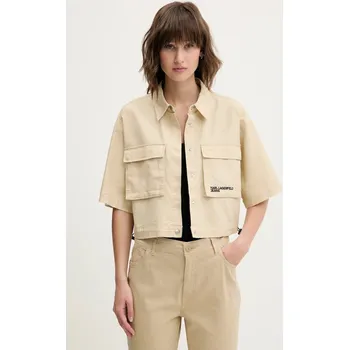 Košile Karl Lagerfeld Jeans A2W11001 béžová 80X, vel. S