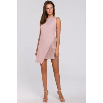 Dámské šaty Asymetrické dvouvrstvé ŠATY MINI velikosti 42 XL