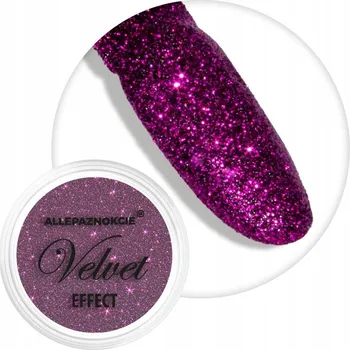 Prášek na nehty Ozdoby Na Nechty ALLEPAZNOKCIE 1,5g Velvet Effect Růžový Č.09