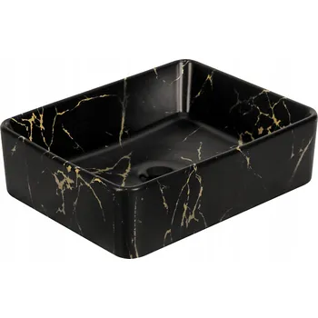 Umyvadlo na desku obdélníkové Kerra KR 182 37 cm černé