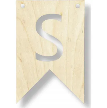 Obraz Dřevěný praporek s písmenem S - Velkoobchod Handmade