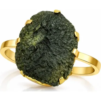 Prsten Zlatý prsten s vltavínem P27 0060 52 mm