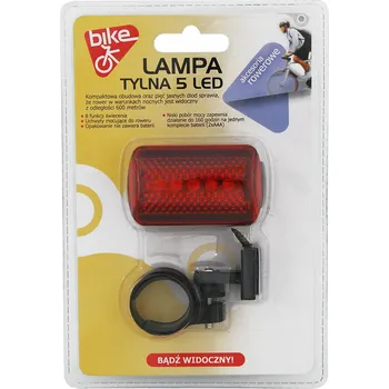 Cyklosvítilna PROFAST ZADNÍ SVĚTLO NA KOLO 5-LED STD BIKE OK