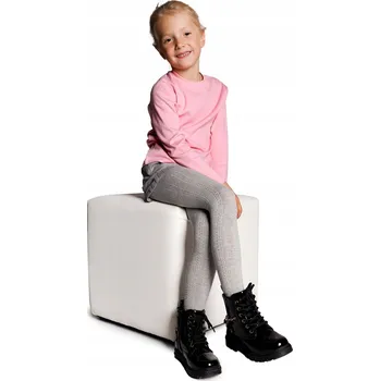 YOCLUB dětské punčocháče šedé bavlna velikost 134