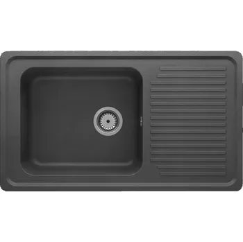 Nerezový dřez Carea Vestavný dřez Venus, 860 × 500 × 220 mm, šedý, CAREAlith 3512342811048