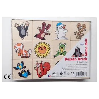 Dřevěná hračka DETOA Pexeso Krtek
