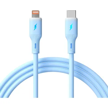 Kabel USB type C / Lightning 1m AK-USB-72 30W Silikon Modrá