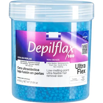 Depilflax 100 flexibilní vosk s nízkým bodem tání Ultraflex Blue 600g