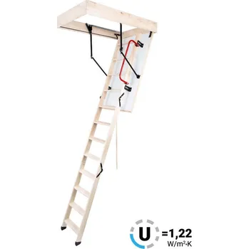 Stavebniny Půdní schody OMAN TERMO PLUS 120X60 H280 FSC TSS30194 Green line