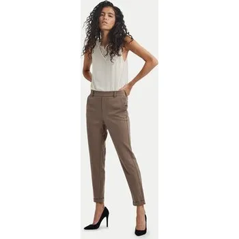 Dámské kalhoty Vero Moda Chino kalhoty Maya 10225280 Hnědá Regular Fit L_34