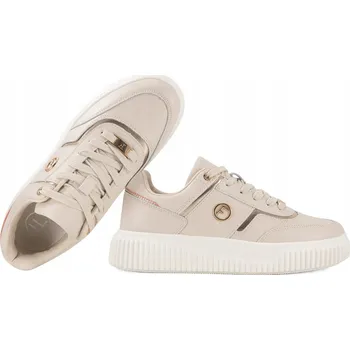 Dámské polobotky FILIPPO DP6727 DÁMSKÉ POLOBOTKY SNEAKERS NA PLATFORMĚ KOŽENÉ 39 Béžová