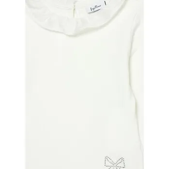 OVS dětské tričko s dlouhým rukávem bavlna béžové, velikost 86