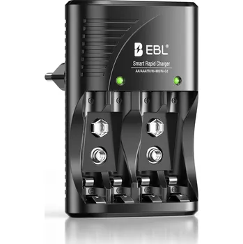 Univerzální rychlonabíječka EBL AA/AAA/9V pro akumulátory