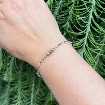 Náramek Ocelový náramek s kuličkami č. 1432