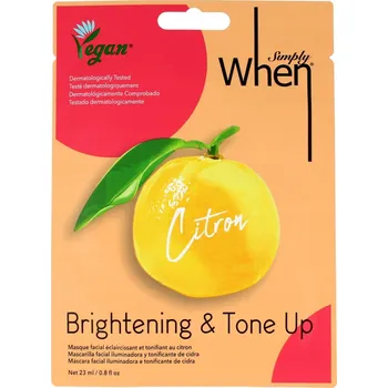 Pleťová maska Rozjasňující tonizační maska Simply When Vegan Citron