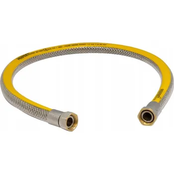 Zahradní hadice PLYNOVÁ HADICE ŽLUTÁ 1/2" DÉLKA 1500 mm FLEXIBILNÍ PŘIPOJENÍ PERFEXIM