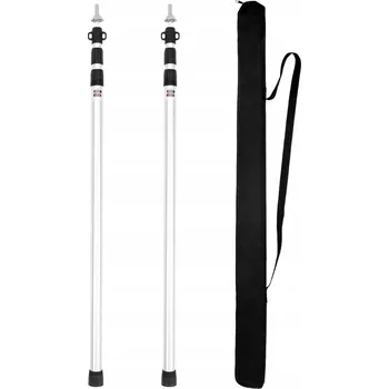 Trekingová hůl TYČE KE STANU 90-230CM KEMPINGOVÉ TELESKOPICKÉ HLINÍKOVÉ LEHKÉ 4 KUSY