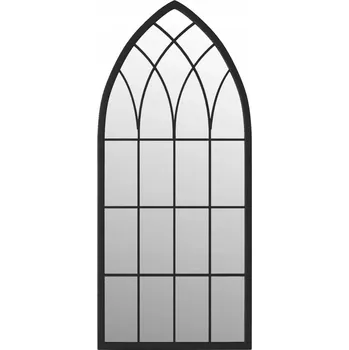 Zrcadlo Zrcadlo z oceli s efektem rzi, 70x30 cm, černé