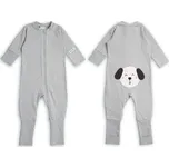 Moniel Dětský rostoucí overal Pes Dots šedá Velikost: 56 1-3 měsíce