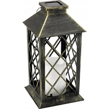 Lucerna Latarenka Ogrodowa LED Solarna Lampion Lampa Hřbitovní Svíčka Brazová 2V 35MA