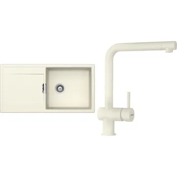 Kuchyňský dřez Set Schock S8-1 (dřez Mono D-100L Magnolia + baterie Epos Magnolia)