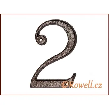 Domovní cedule C3. Číslice 120mm komaxit měď '2' (C3. Číslice 120mm komaxit měď '2' v povrchu měď. Jednoduchý a funkční doplněk do interiéru.)