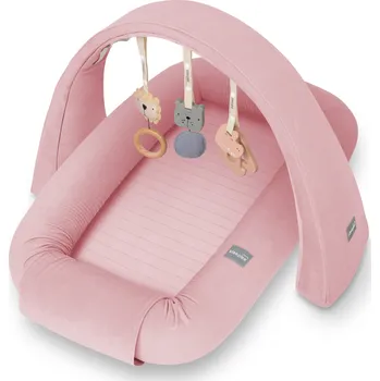 Dětsný nábytek Sleepee Multifunkční hnízdečko pro miminko s hrazdičkou a hračkami 3 v 1 Sleepee Pink