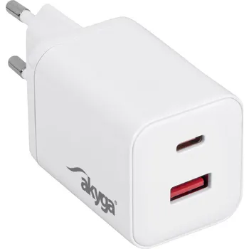 USB Nabíječka AK-CH-28 USB-A + USB-C PD 5-21V / max. 3A 45W Quick Charge 3.0 GaN