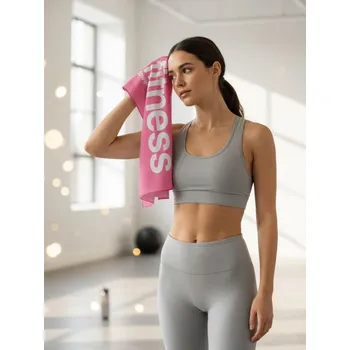 Ručník Sinsay - Rychleschnoucí ručník s nápisem - růžová - 542JN-30X - 542JN-30X-ONE