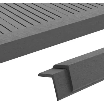 vidaXL Terasové rohové lišty 5 ks WPC 170 cm [45021] Barva: Šedá