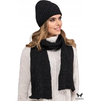 Podprsenka ŠÁLA černá elegantní LESKLÁ zimní Kamea KADYKS 165x40 cm